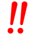 Double point d’exclamation rouge