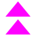 Deux triangles pointant vers le haut
