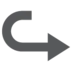 Left Arrow Curving Right