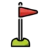Lubang Golf Dengan Bendera