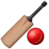 Kricketschläger und -ball