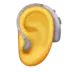 Ohr mit Hörgerät