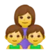 Familie mit Mutter und zwei Söhnen
