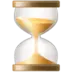 Sanduhr mit rieselndem Sand