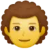 Mann mit lockigem Haar