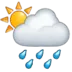 Sonne hinter Regenwolke