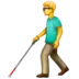 Man Med Vit Käpp