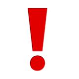 Exclamation Mark on Apple