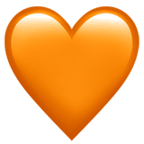 Orange Heart on Apple