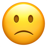 Slightly Frowning Face on Apple