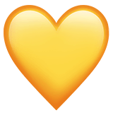 Coração amarelo on Apple