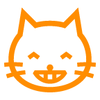 笑っているネコの顔 on AU by KDDI