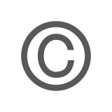 Símbolo de copyright on Docomo