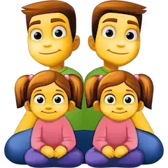 Family: Man, Man, Girl, Girl on Facebook