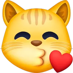 Kissing Cat on Facebook