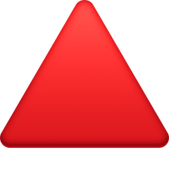 Triangle rouge pointant vers le haut on Facebook