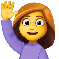 Vrouw Met Één Hand Omhoog on Facebook