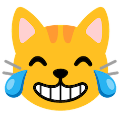 Katzenkopf mit Freudentränen on Google