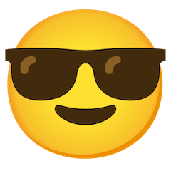 Smiling Face With Sunglasses on Google