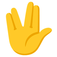 Mano con medio e anulare separati on Google