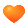 Orange Heart on Icons8