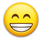 Beaming Face With Smiling Eyes on LG