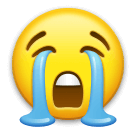 Loudly Crying Face on LG