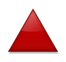 Triangle rouge pointant vers le haut on LG
