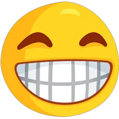 Beaming Face With Smiling Eyes on Messenger