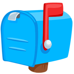 चढ़े हुए झंडे के साथ बंद मेलबॉक्स on Messenger