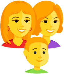 Family: Woman, Woman, Boy on Messenger