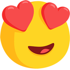 Lächelndes Gesicht mit herzförmigen Augen on Messenger
