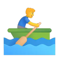 Man Rowing Boat on Microsoft