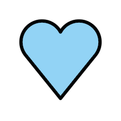 Cuore azzurro on Openmoji