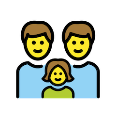 两个爸爸和女儿一家 on Openmoji