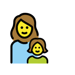 Family: Woman, Girl on Openmoji