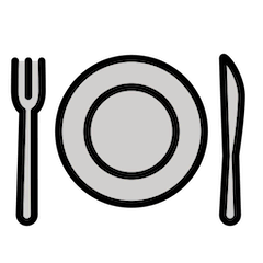 Fork and Knife With Plate on Openmoji
