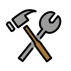 Młotek I Klucz Płaski on Openmoji