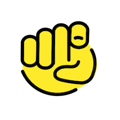 食指指向观看者的手势 on Openmoji