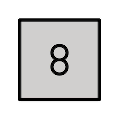 Tasta Numerică Opt on Openmoji
