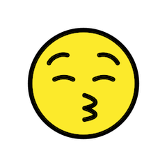 Kissing Face With Closed Eyes on Openmoji
