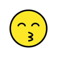 Kissing Face With Smiling Eyes on Openmoji