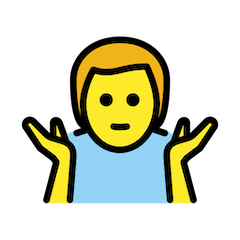 Man Shrugging on Openmoji