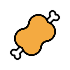 Viande sur son os on Openmoji