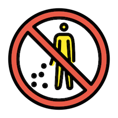 Proibido vazar lixo on Openmoji