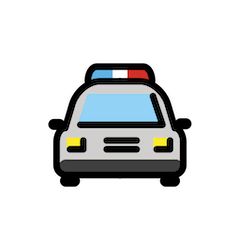 Politieauto Van Voren on Openmoji