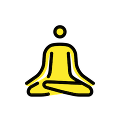 Persona en posicion de loto on Openmoji