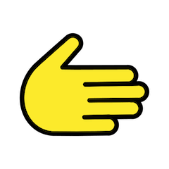 Dłoń Wskazująca W Prawo on Openmoji
