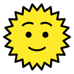 Sole con volto on Openmoji