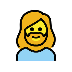 有胡须的女人 on Openmoji